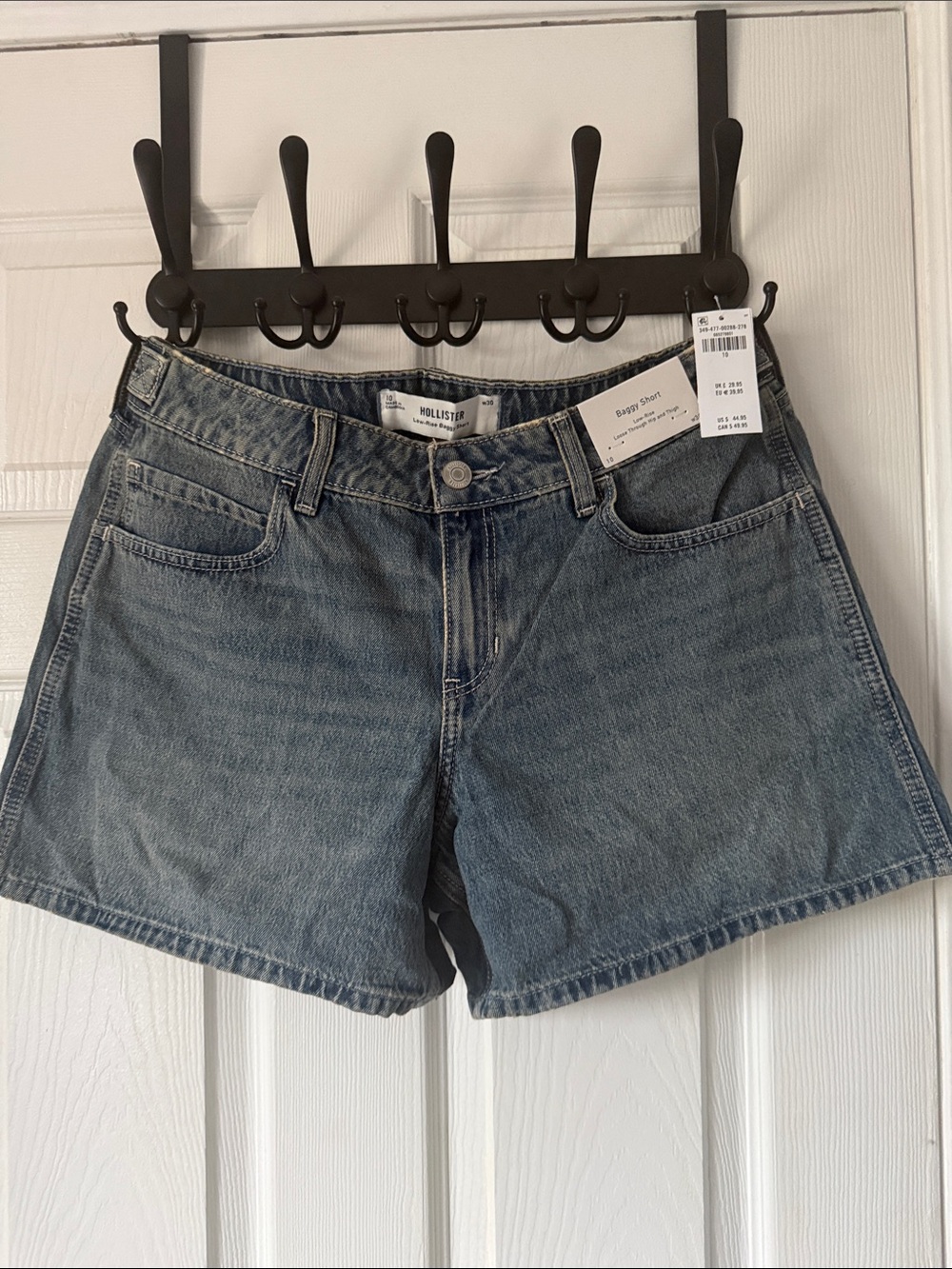 Hollister Women's Medium Blue Low rise baggy Jean Shorts